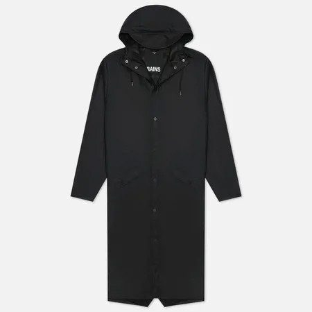 Мужская куртка дождевик RAINS Classic Longer Hooded, цвет чёрный, размер XL