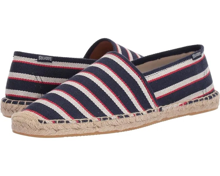 Лоферы Soludos Stripe Original Dali, цвет Navy/Natural/Red