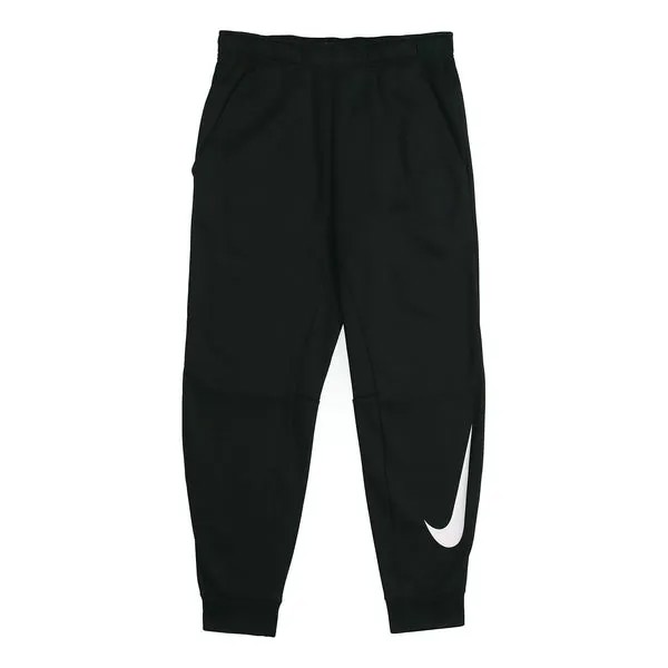 Спортивные штаны Nike Therma Tapered Swoosh Fleece Lined Sports Training Long Pants Black, черный