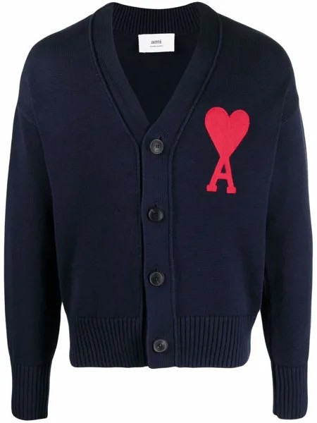 AMI Paris Ami de Coeur oversize cardigan
