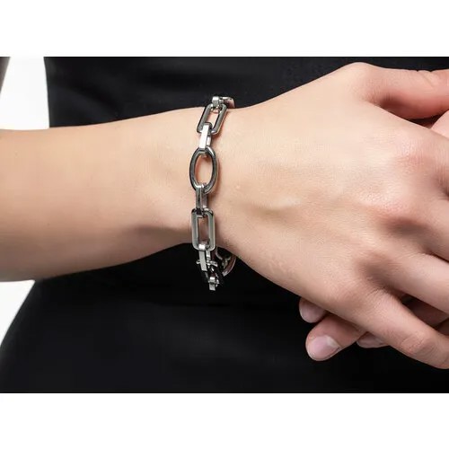 Браслет-цепочка Tanya Goz Jewellery, размер 20 см, размер one size, серебристый, серый