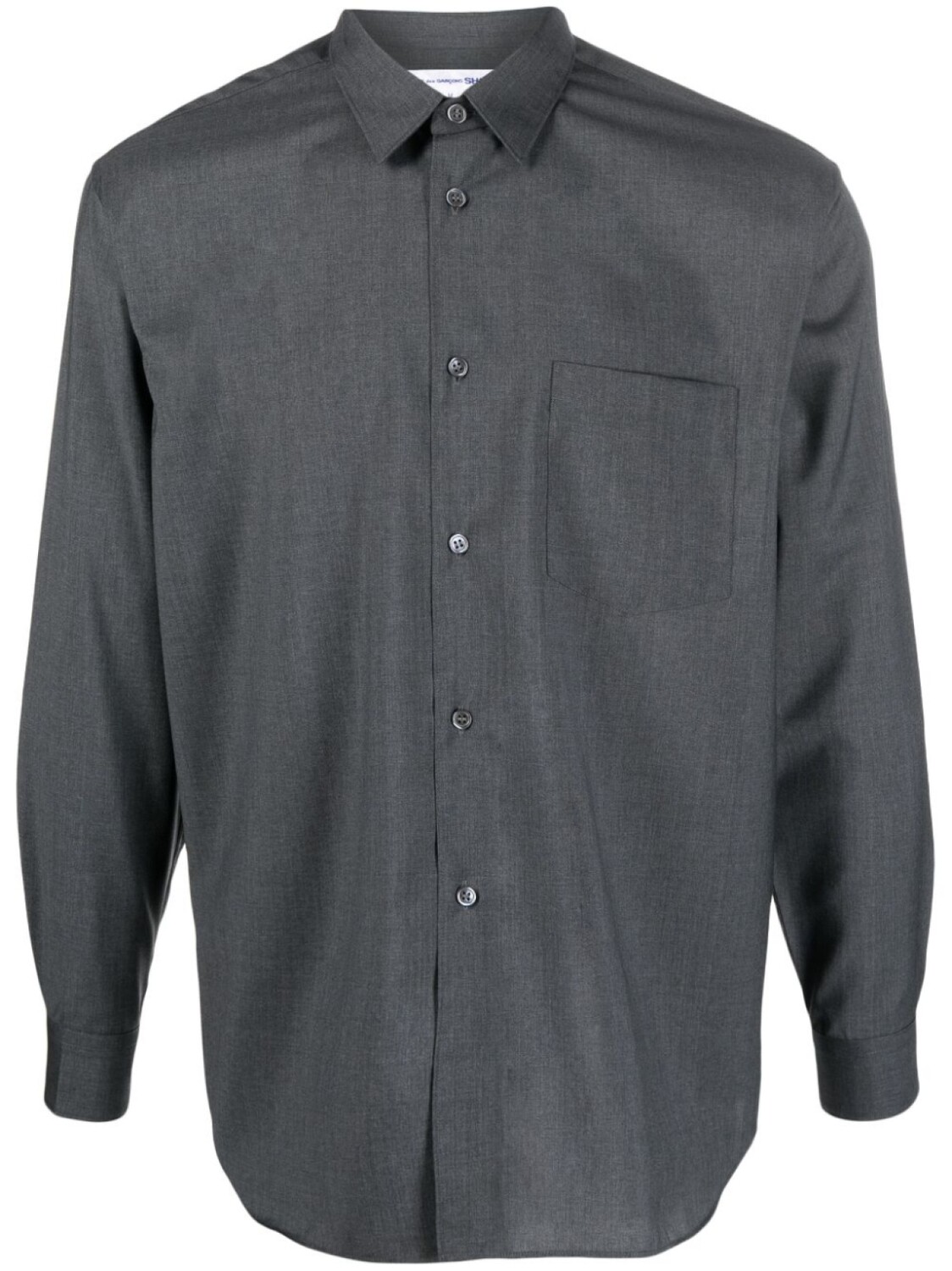 Comme Des Garçons Shirt шерстяная рубашка с длинными рукавами, серый