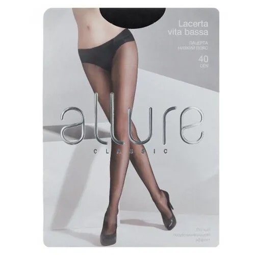 Колготки ALLURE Classic Lacerta Vita Bassa, 40 den, размер 4, nero (черный)