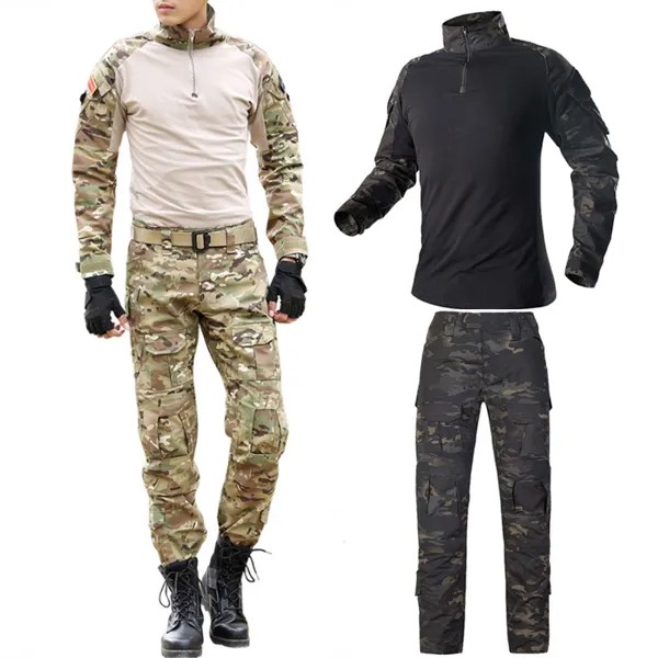 Для мужчин страйкбол уличная Униформа Мультикам Militar Multicam Camo костюмы камуфляж охота тактические спецназ военная форма армейские маскирово...