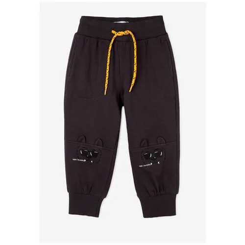 Тёмно-серые спортивные брюки Jogger с принтом для мальчика Gloria Jeans