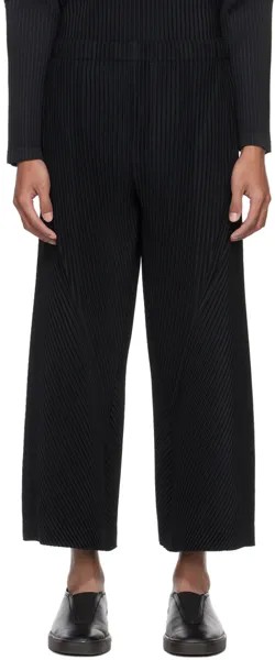 Черные брюки со складками Homme Plisse Issey Miyake, цвет Black