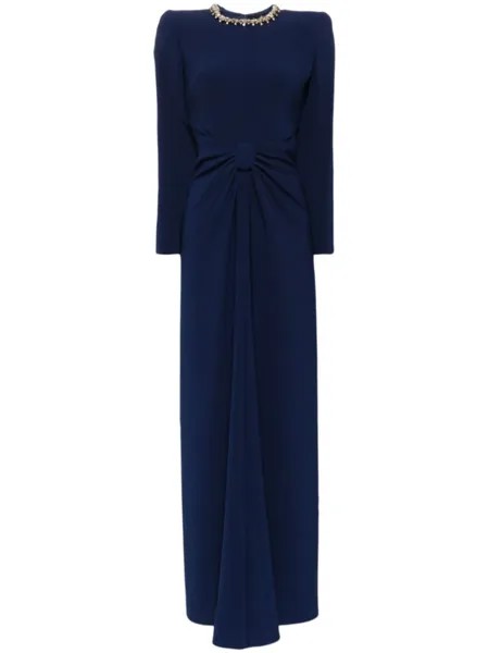 Jenny Packham платье Sunday со сборками, синий