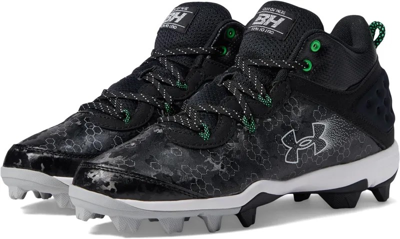 Бутсы Harper 8 Mid RM Under Armour, цвет Black/Black/Metallic Silver