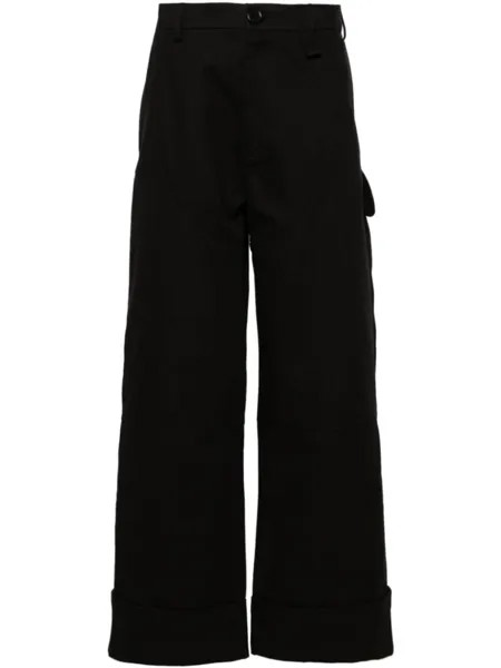 Simone Rocha брюки Workwear Chaps прямого кроя, черный