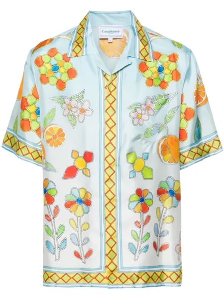 Casablanca рубашка Yoruba Flowers, синий