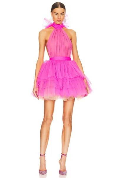 Платье мини Bronx and Banco Anna Halterneck, цвет Hot Pink