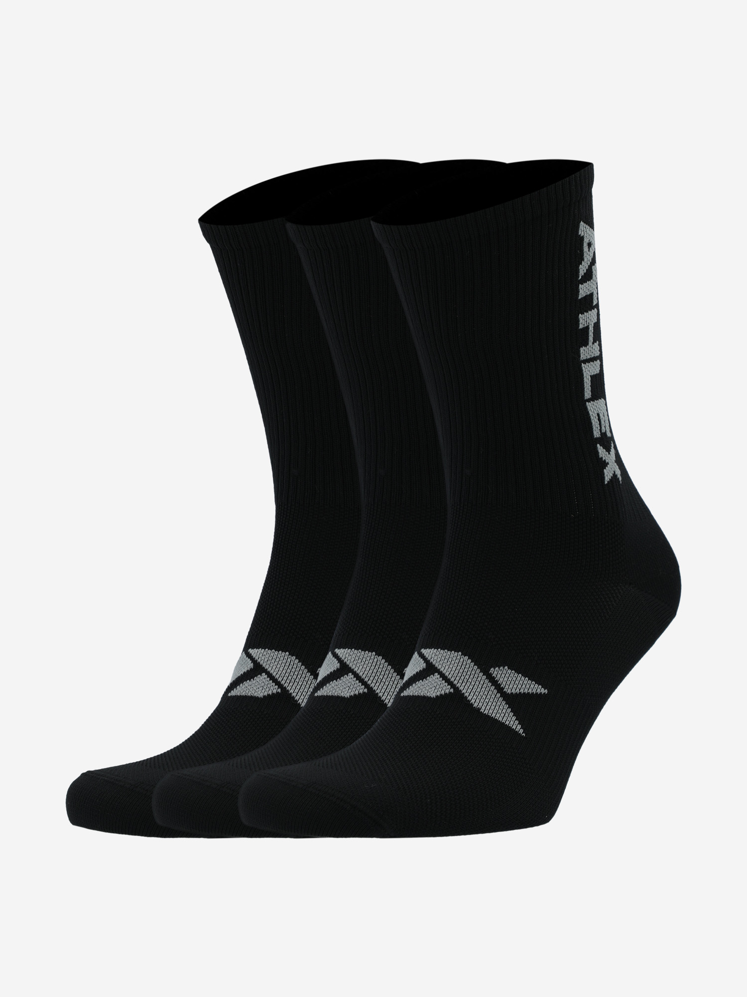 Носки Athlex, 3 пары, Черный