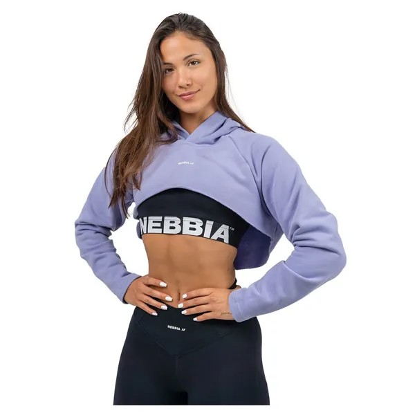 Худи Nebbia Designer Cropped Gym Time, фиолетовый