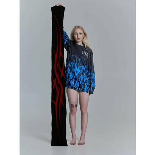 Шарф SEVERCLOTHING для взрослых и детей,165, черный/красный