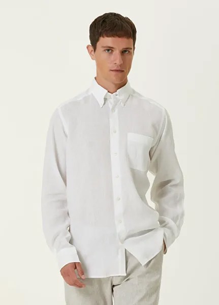 Белая льняная рубашка Eton
