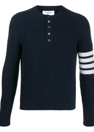 Thom Browne фактурный джемпер с полосками 4-Bar
