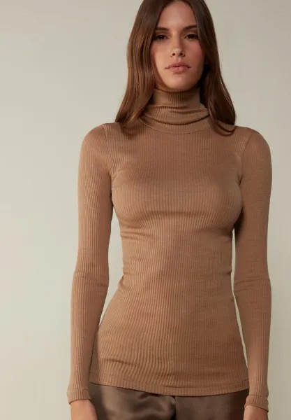 Рубашка с длинными рукавами HIGH-NECK Intimissimi, цвет camel