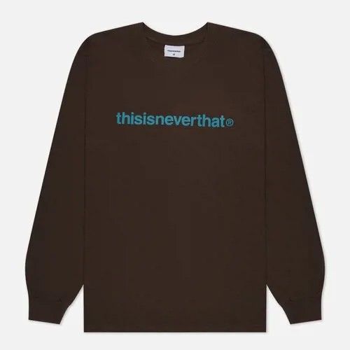 Лонгслив thisisneverthat, хлопок, размер S, коричневый