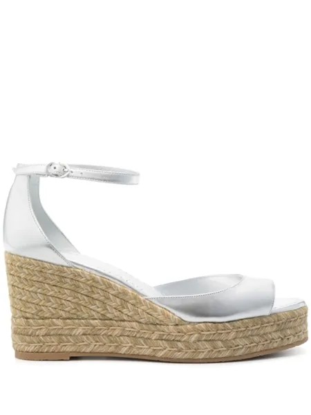 Эспадрильи Nudistia 90 Stuart Weitzman, серебристый