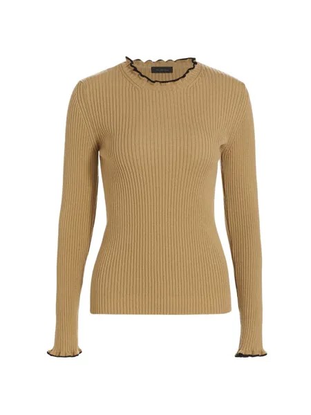 COLLECTION Шерстяной свитер с длинными рукавами и оборками Saks Fifth Avenue