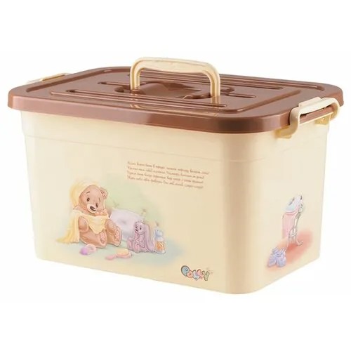 Контейнер ПОЛИМЕРБЫТ Polly 10 л 35.5х23.5х19 см бежевый
