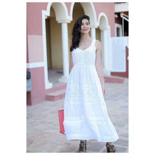 Пляжное платье Fresh Cotton, размер 54, белый