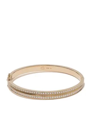 Georg Jensen браслет-бэнгл Halo из желтого золота с бриллиантами