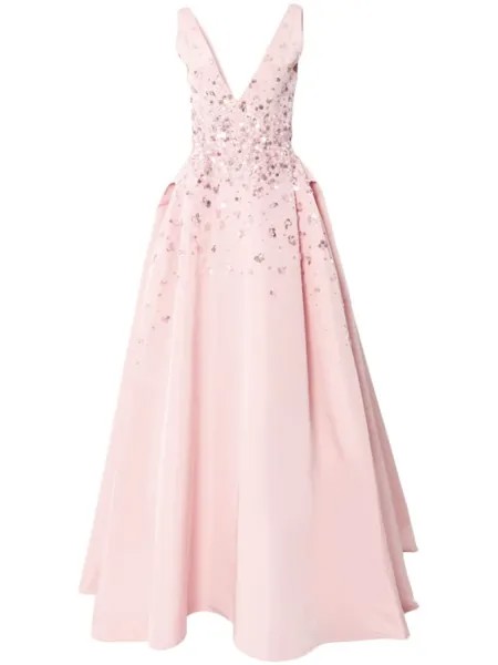 Carolina Herrera вечернее платье с пайетками, розовый