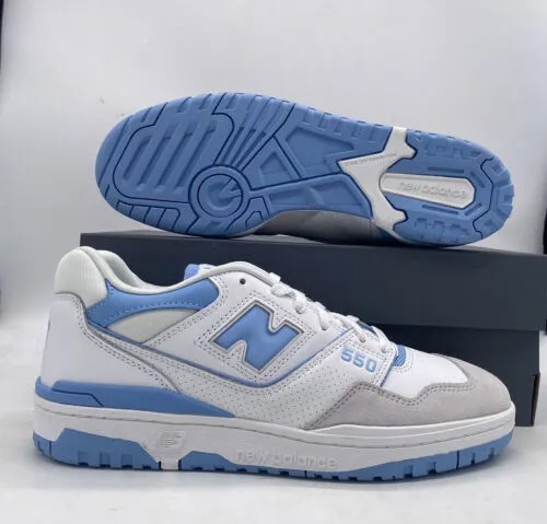 New Balance 550 White Blue UNC University кроссовки обувь BB550LSB мужские размеры