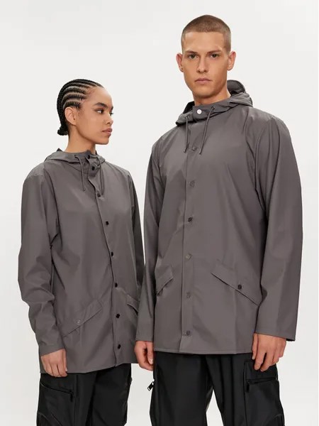 Дождевик стандартного кроя Rains, серый