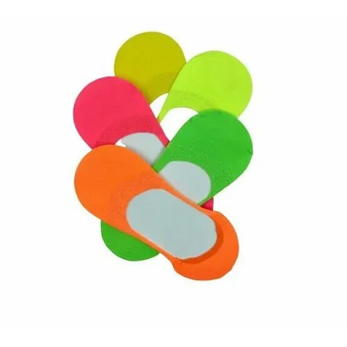 Подследники OSKO Подследники OSKO для женщин, 5 пар /яркие следки/следки невидимки, 30 den, размер 37-41/23-29 см, желтый, розовый, оранжевый, зеленый