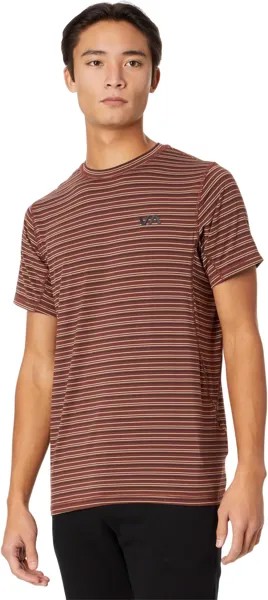 Футболка с короткими рукавами и полосками Sport Vent RVCA, цвет Burgundy