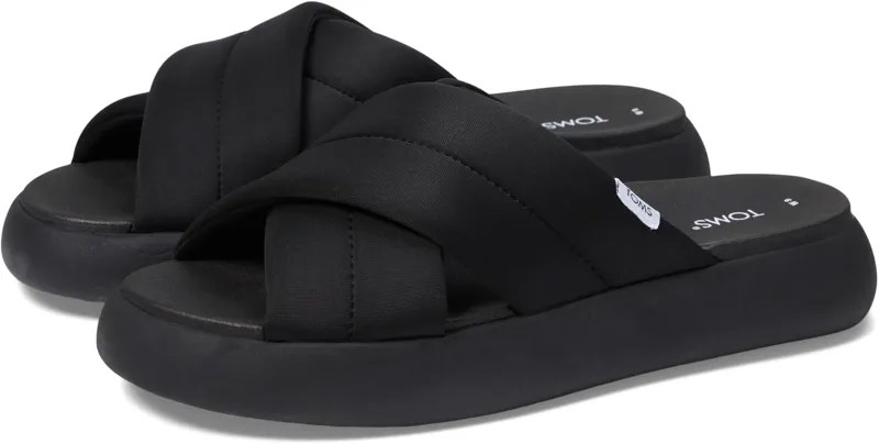 Сандалии на плоской подошве Alpargata Mallow Crossover Sandal TOMS, цвет Black/Black