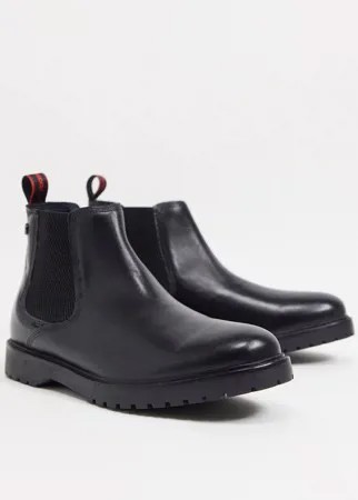Черные кожаные ботинки челси Base London Anvil-Черный цвет