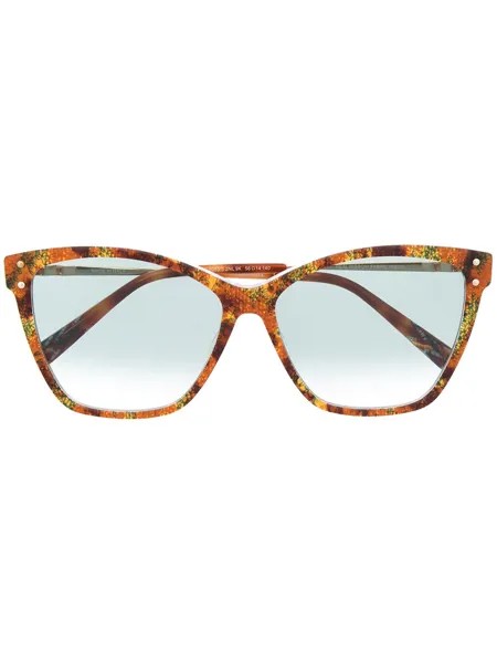 MISSONI EYEWEAR солнцезащитные очки в оправе 'кошачий глаз' черепаховой расцветки