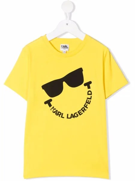 Karl Lagerfeld Kids футболка из органического хлопка с логотипом