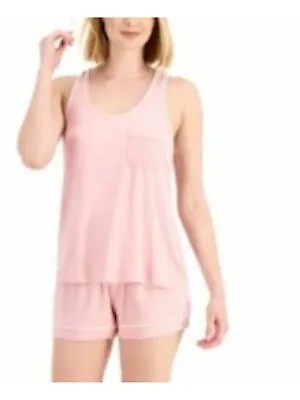 ALFANI Sets Розовый однотонный пижамный комплект без рукавов с вырезом-лодочкой, размер XXL