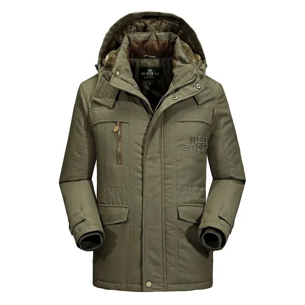 Зимняя мужская куртка, утепленные флисовые куртки, Мужская Уличная одежда, ветровка, парки, пальто со съемным капюшоном, мужская одежда с хл...