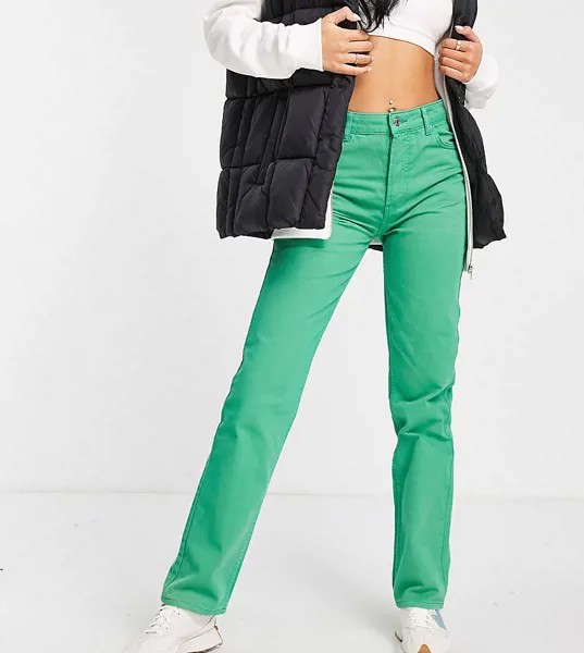 Прямые брюки ярко-зеленого цвета в стиле 90-х ASOS DESIGN Tall-Зеленый цвет