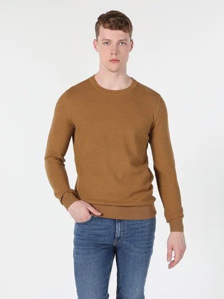 Джемпер мужской Colins CL1046786_Q1.V1 коричневый XL