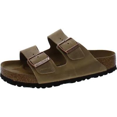 Birkenstock Женские коричневые замшевые шлепанцы с открытым носком и стелькой 38 BHFO 2040