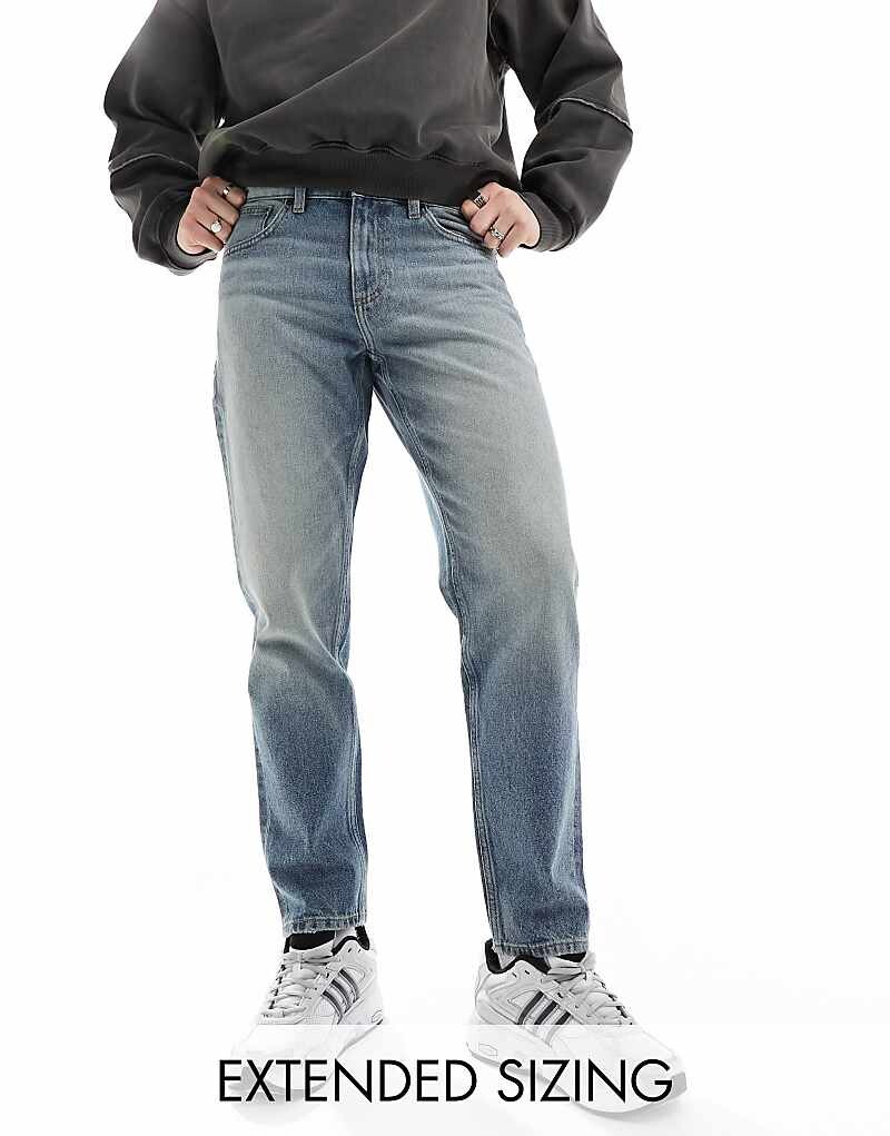 Винтажные синие зауженные джинсы ASOS DESIGN