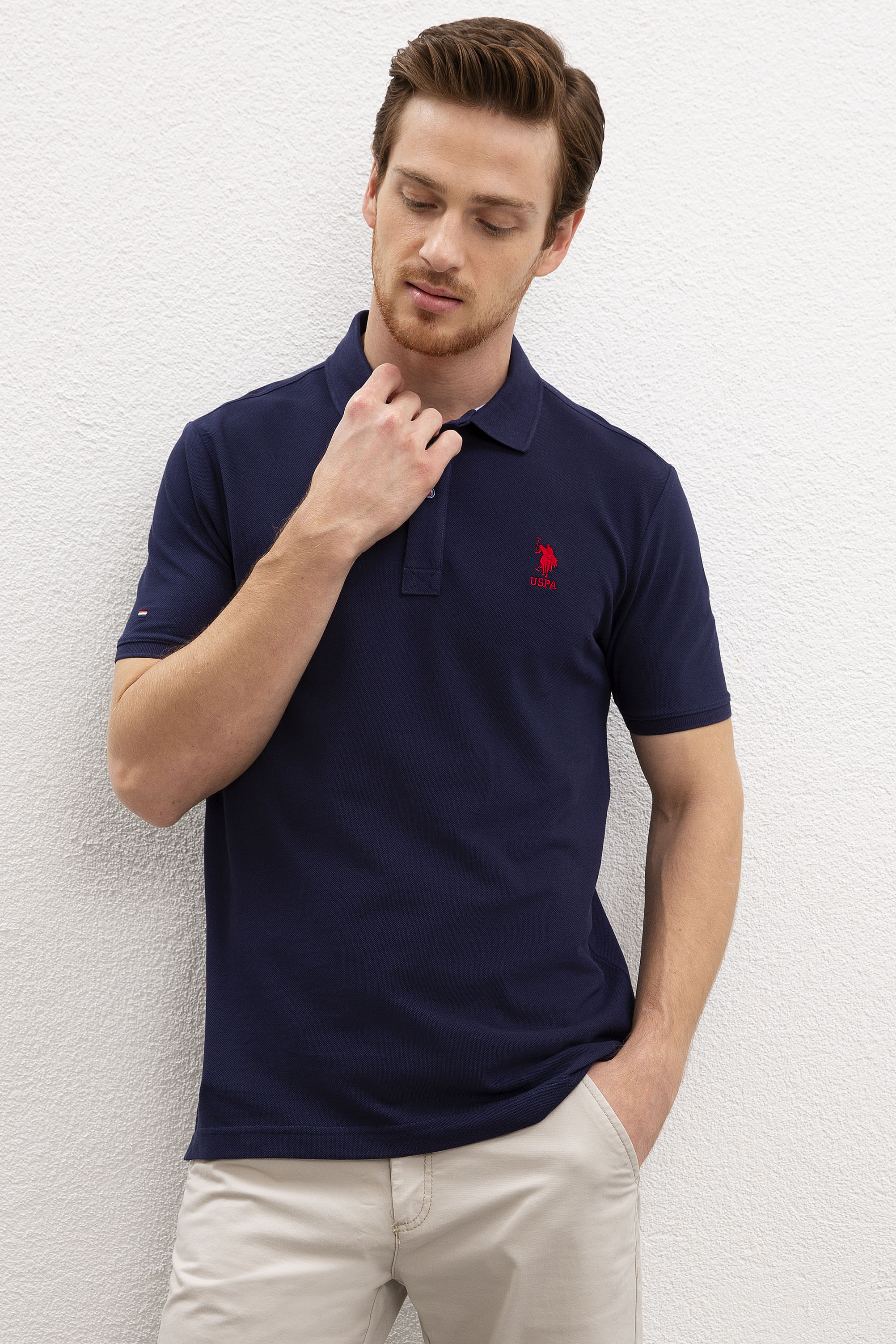 Футболка-поло мужская G081SZ0110TP04IY020 U.S. POLO Assn. синяя 5XL