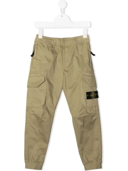 Stone Island Junior спортивные брюки с нашивкой-логотипом