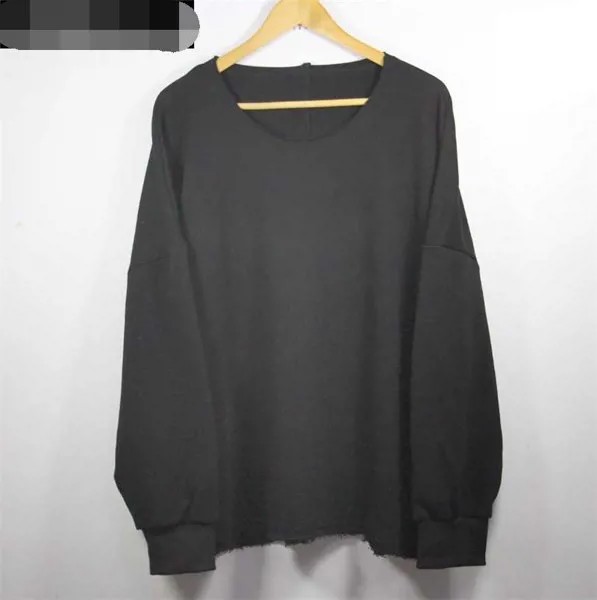 Мужской свитер большого размера Корейская версия брендовый пуловер с длинным рукавом и круглым вырезом свободная одежда Базовая рубашка Б...