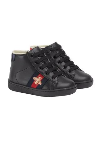 Gucci Kids Toddler's leather high-top sneakers