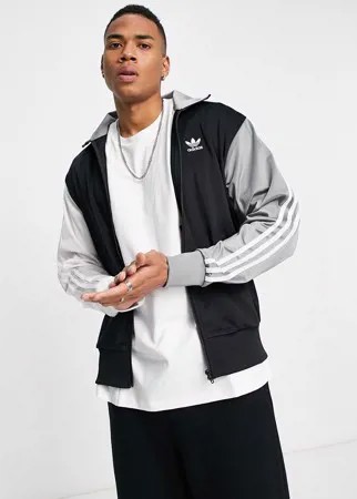 Черная олимпийка в стиле колор блок adidas Originals-Черный цвет
