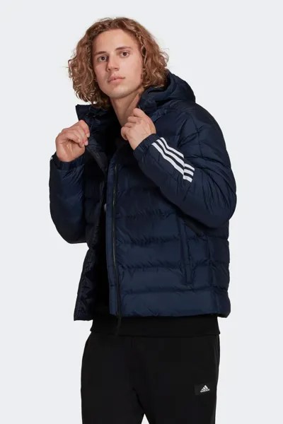 Спортивная одежда Itavic 3-Stripes куртка средней плотности с капюшоном adidas, синий