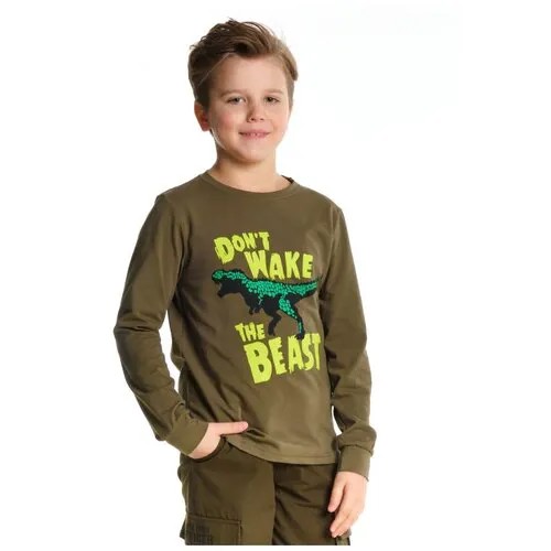 Лонгслив для мальчиков Mini Maxi, модель 6888, цвет хаки, размер 146