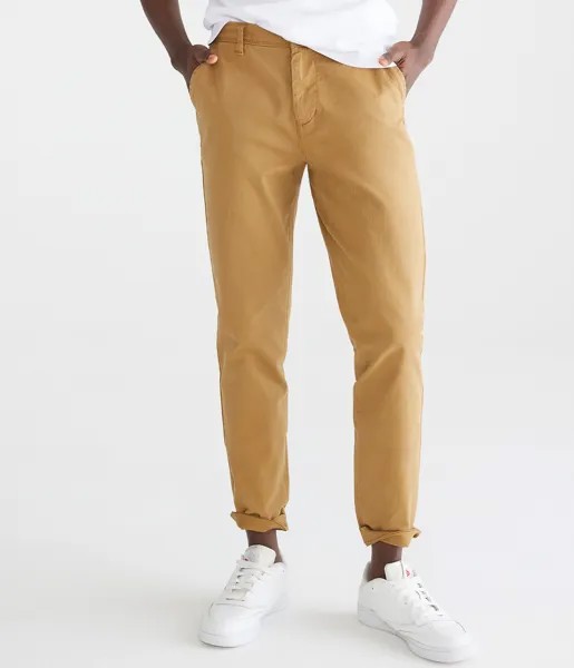 Узкие брюки чинос Aeropostale, коричневый